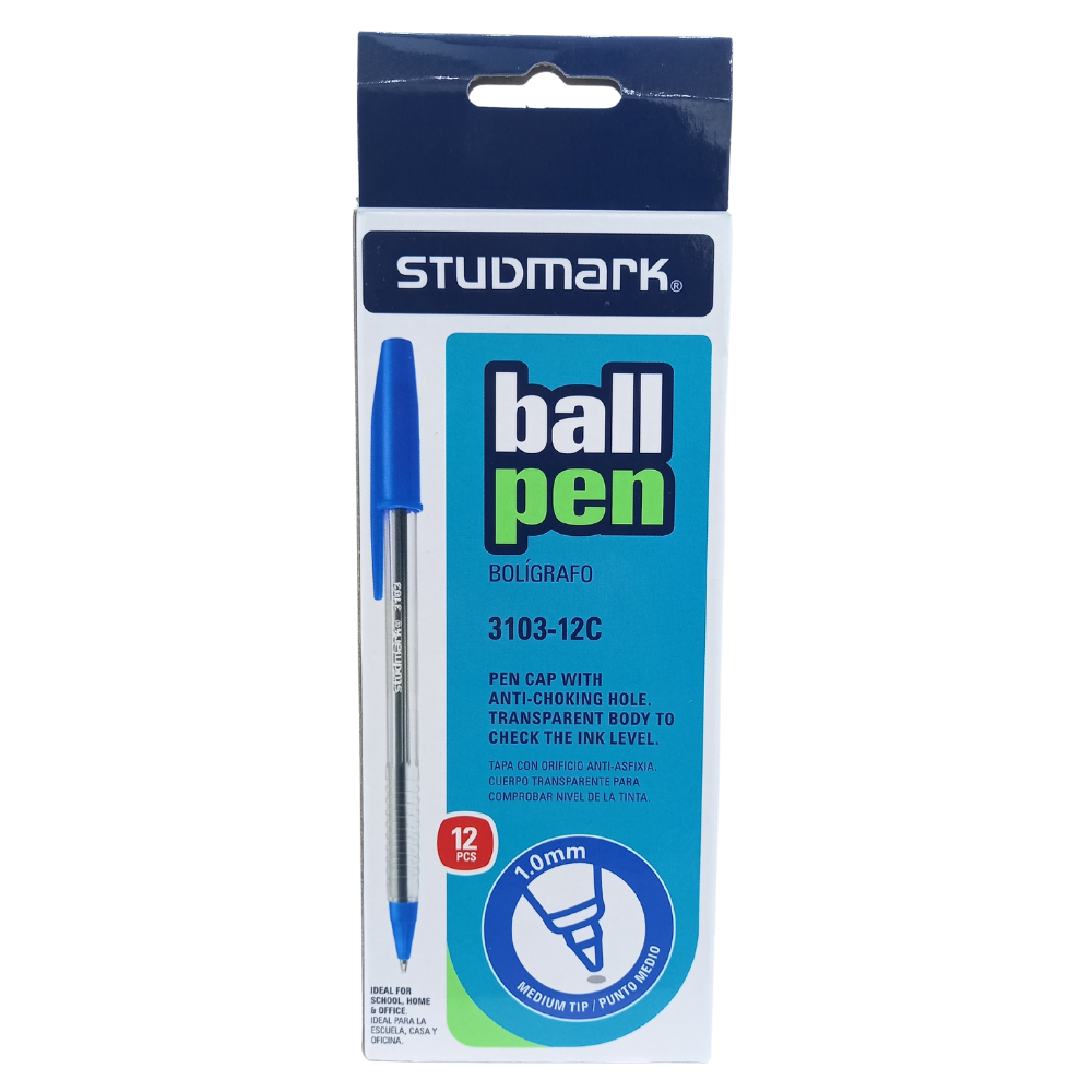 BOLIGRAFO STUDMARK 1.0MM AZUL - CAJA 12 UND