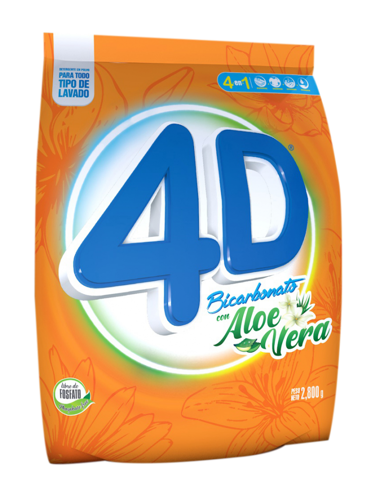 DETERGENTE EN POLVO 4D 2800 GR