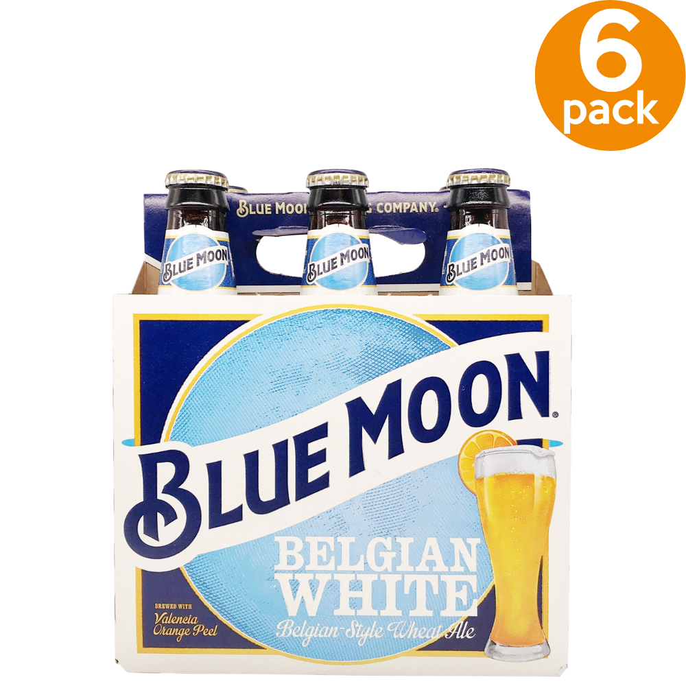 CERVEZA BLUE MOON BELGIAN WHITE BOTELLA 12 OZ 6 PACK