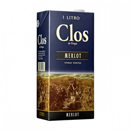 VINO CLOS DE PIRQUE MERLOT TETRA 1 LT