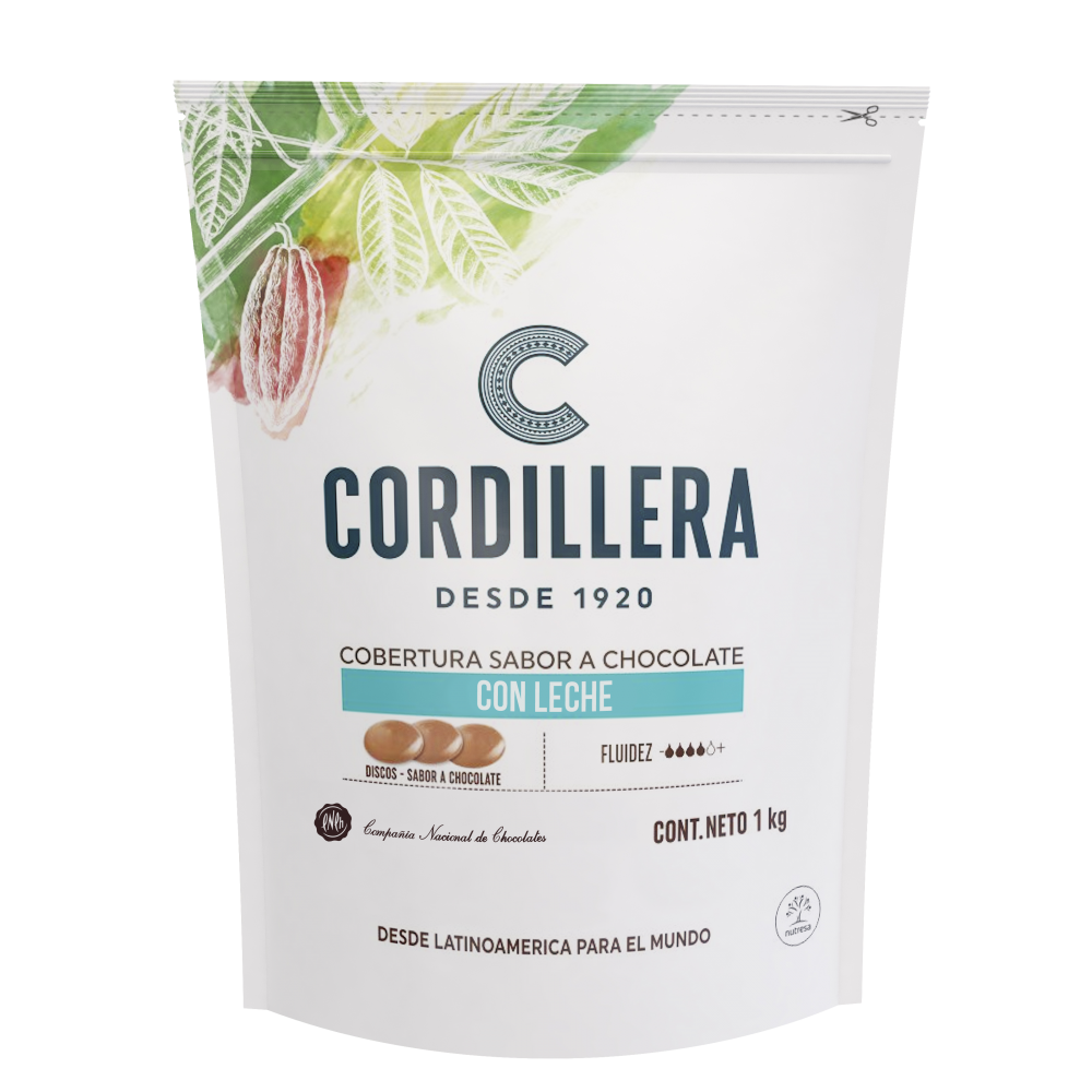 Cobertura sabor a chocolate leche cordillera 1kg