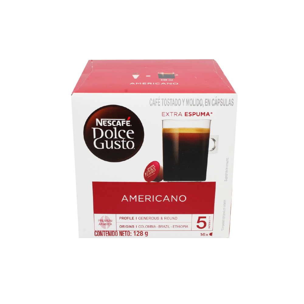 CAFE NESCAFE DOLCE GUSTO AMERICANO 16 CAPSULAS
