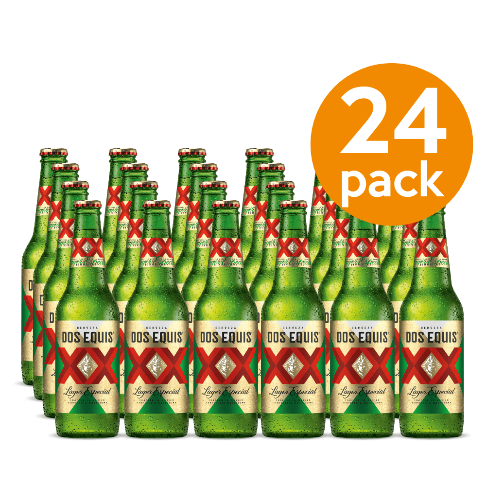 CAJA DE CERVEZA DOS EQUIS BOTELLA 330 ML