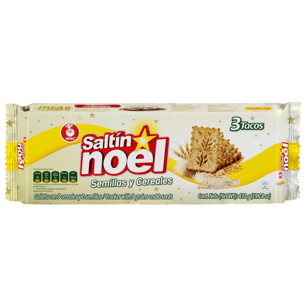 GALLETA SALTIN SEMILLAS Y CEREALES NOEL 432 GR