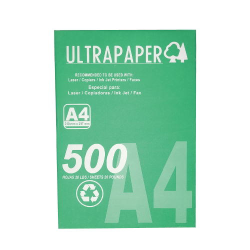 RESMA DE PAPEL BOND TAMAÑO A4 (210 MM X 297 MM) 500 HJS ULTRAPAPER