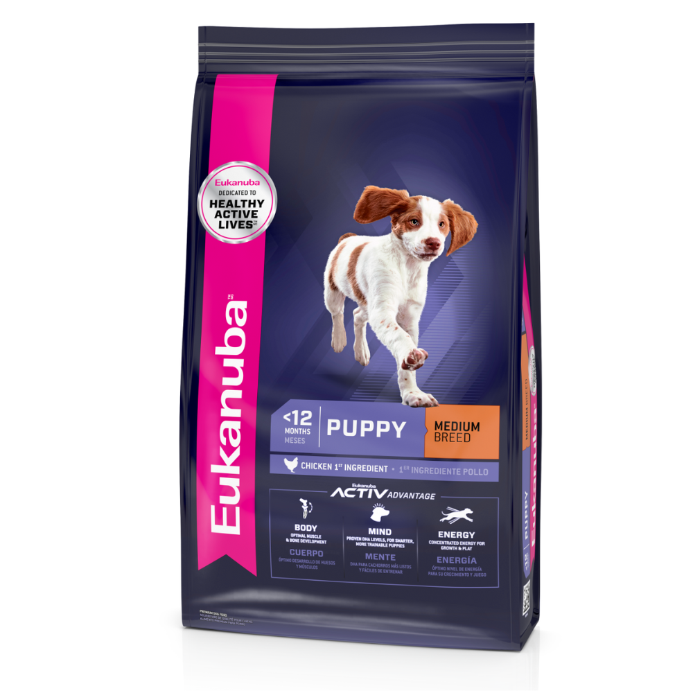 ALIMENTO PARA CACHORRO EUKANUBA RAZA MEDIANA 15KG (30LB)