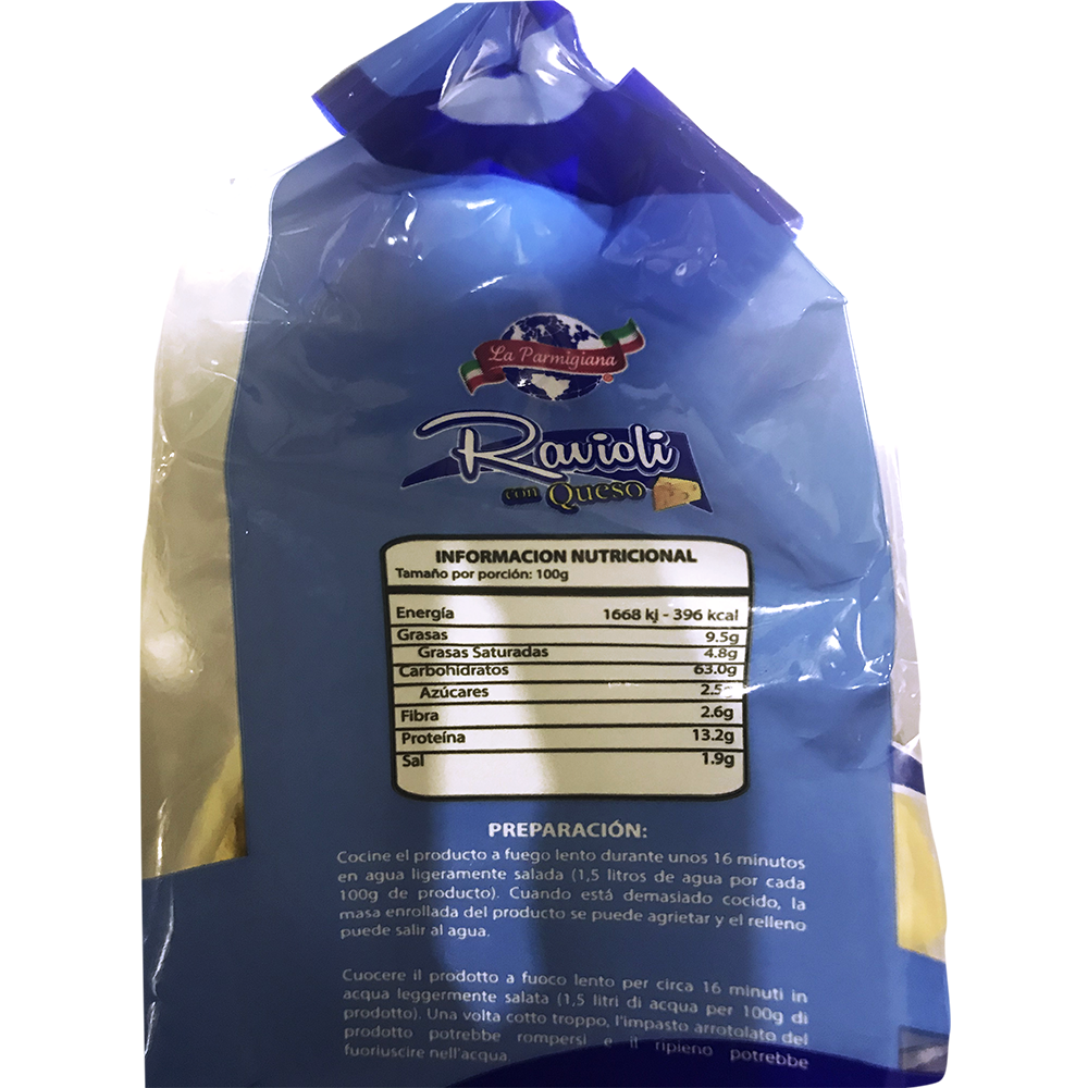 RAVIOLIS DE QUESO LA PARMIGIANA 250G