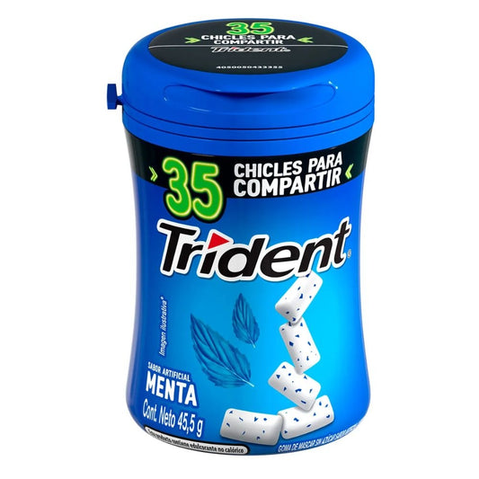 CHICLE TRIDENT MENTA BOT 35 UND