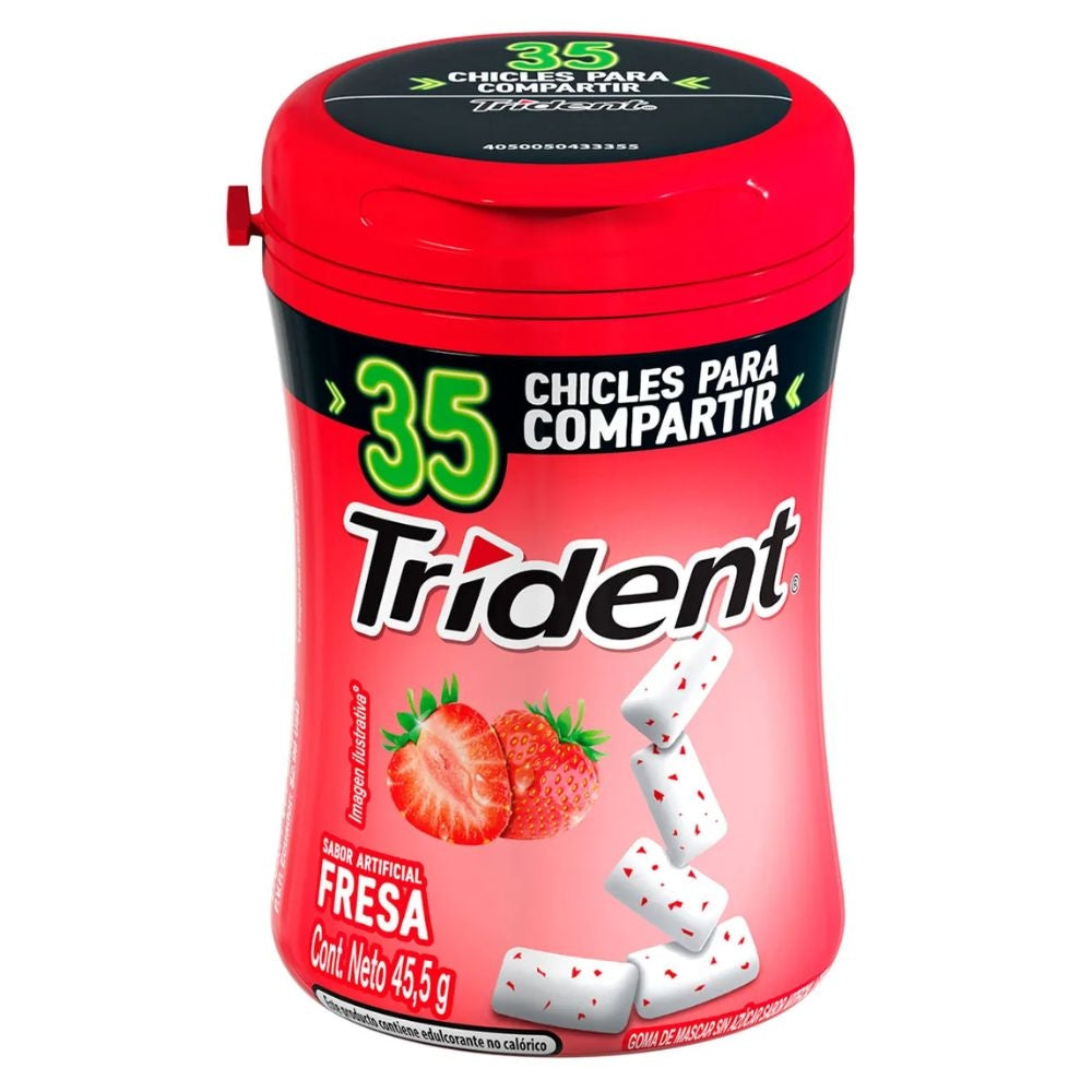 CHICLE TRIDENT FRESA  BOT 35 UND