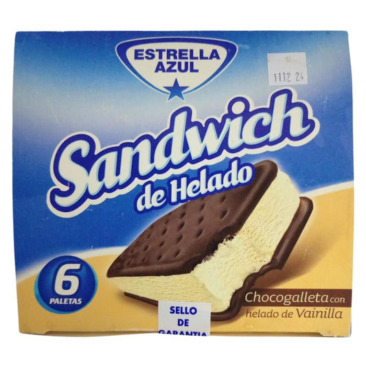 GALLETAS DE HELADO ESTRELLA AZUL 6 UND