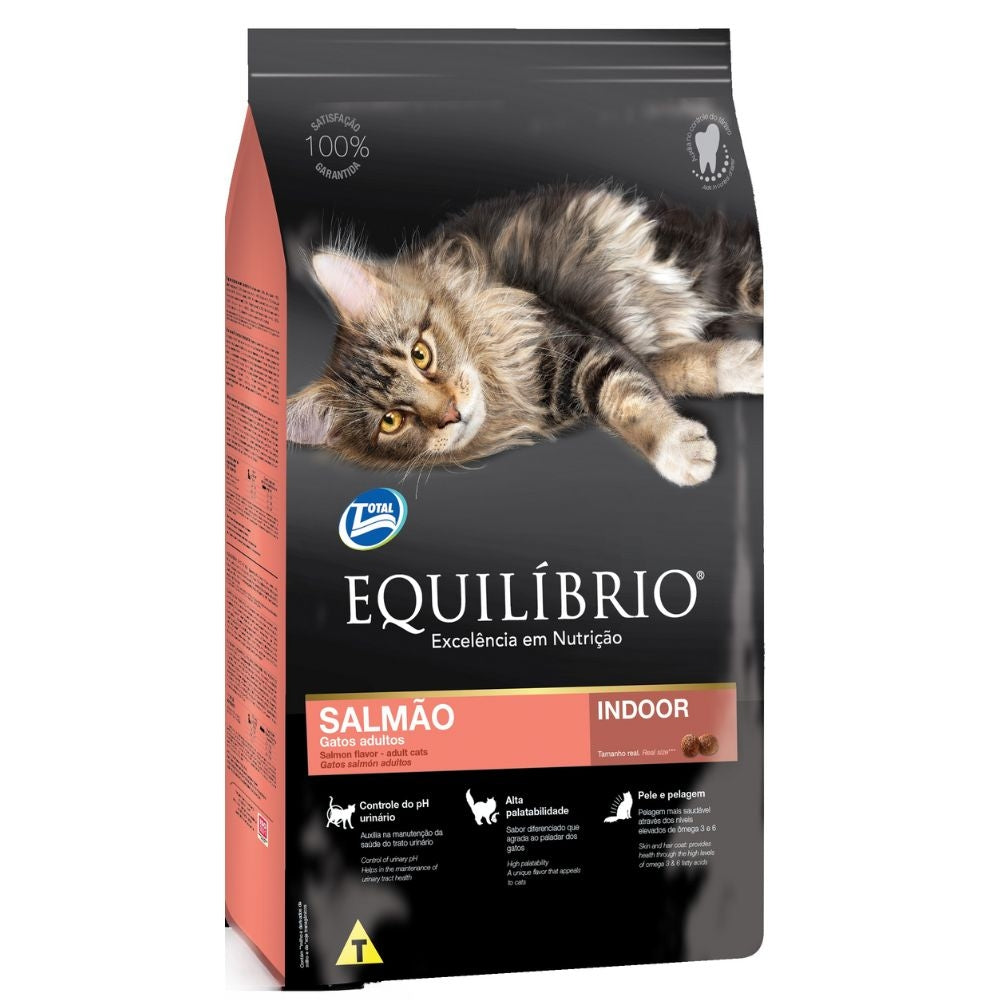 COMIDA PARA GATOS SALMON INDOOR EQUILIBRIO 1.5 KG