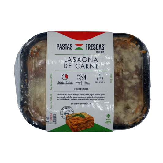 LASAÑA DE CARNE PASTAS FRESCAS HORNO 1-2 PORCIONES 624 GR