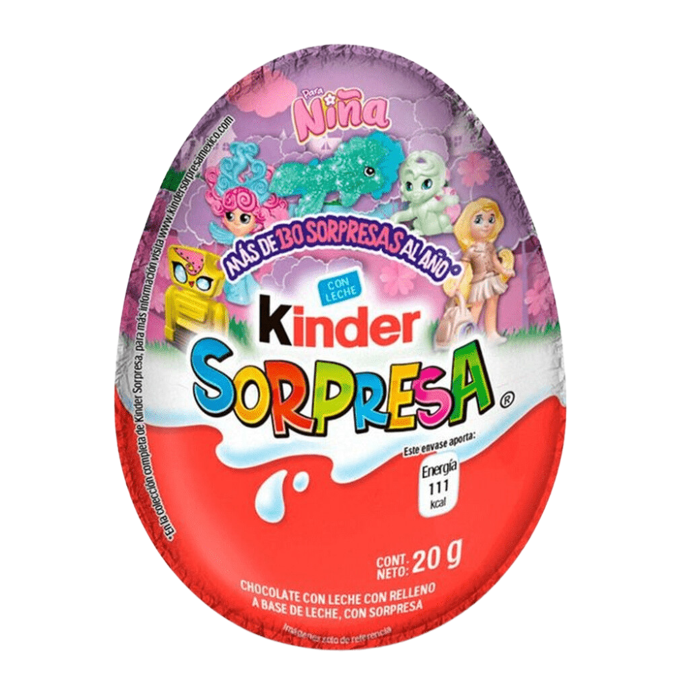 CHOCOLATE KINDER SORPRESA NIÑA 20 GR