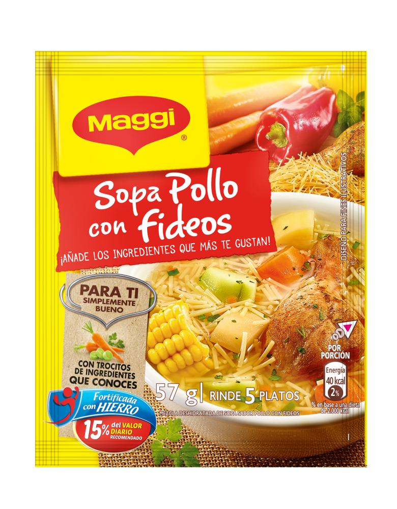 SOPA DE POLLO CON FIDEOS MAGGI 57 G