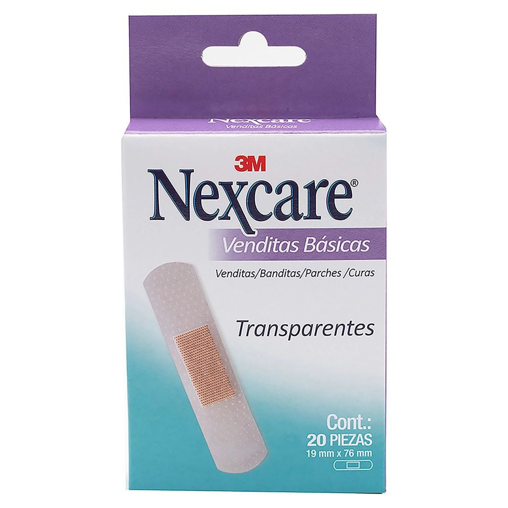 BANDITAS PLÁSTICAS TRANSPARENTE NEXCARE 20 UND