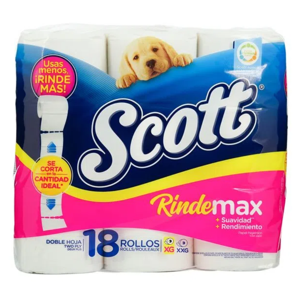 PAPEL HIGIENICO SCOTT RINDEMAX 18 UND