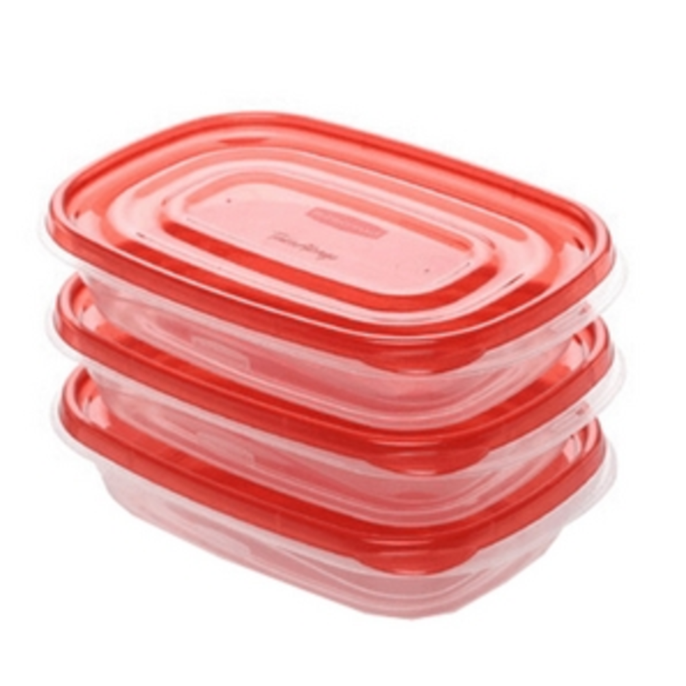 ENVASE DE PLÁSTICO RECTANGULAR RUBBERMAID 3 UND