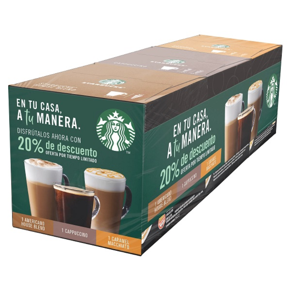CAFÉ SURTIDO STARBUCKS 3 PACK