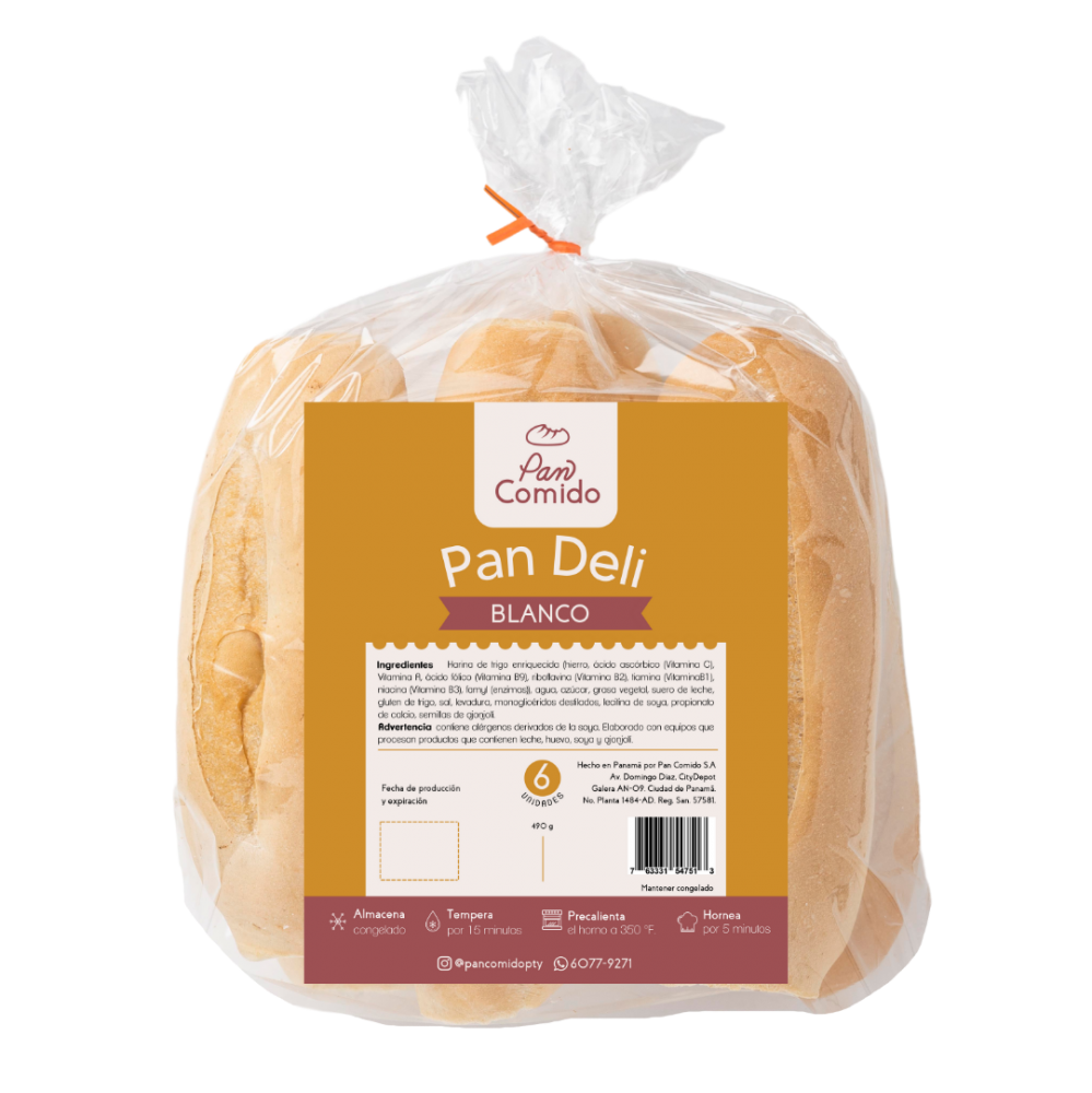 PAN BLANCO PAN COMIDO 5 UNIDADES