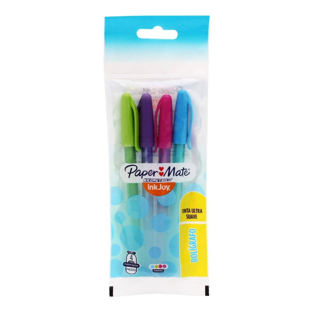 BOLIGRAFOS PAPER MATE INK JOY BOLSA SURTIDA 4UND