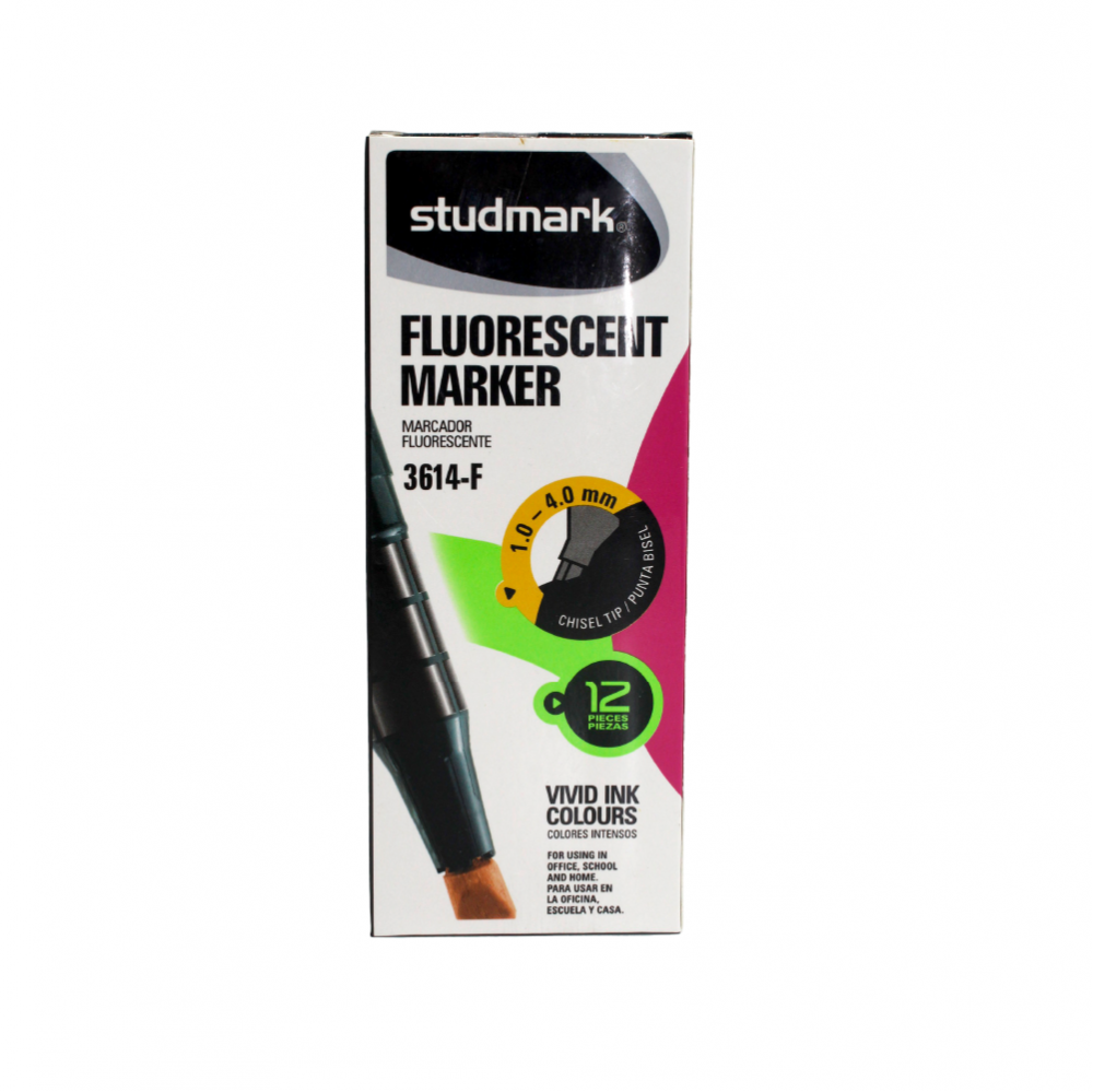 RESALTADOR STUDMARK NARANJA - CAJA 12 PIEZAS