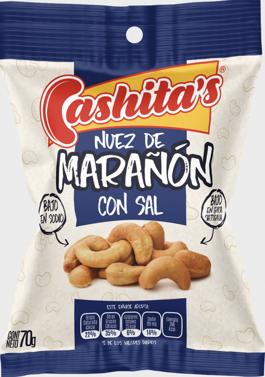 CASHITAS MARAÑON CON SAL 70 GR