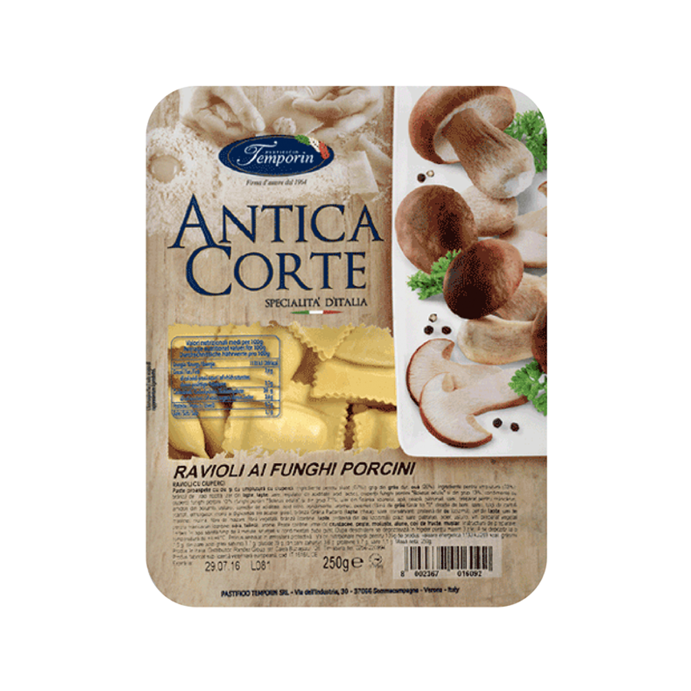 PASTA RAVIOLI TEMPORIN CON HONGOS 250 G