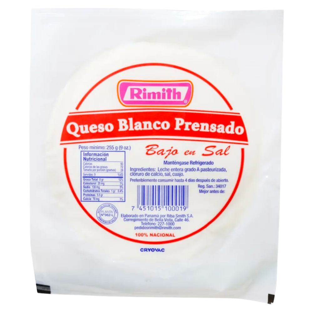 QUESO DEL PAIS RIMITH BAJO SAL 9OZ