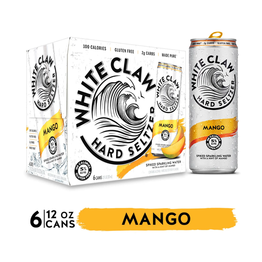 WHITE CLAW MANGO 12 OZ 6 PACK
