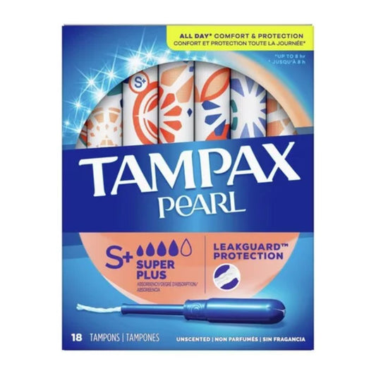 TAMPONES PEARL SUPER PLUS TAMPAX 18 UND