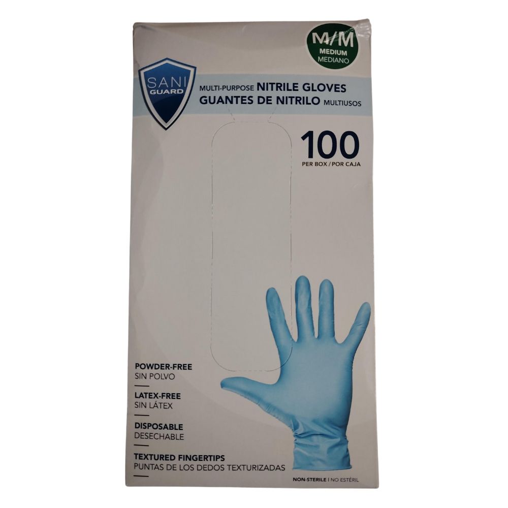 GUANTES PLASTICOS TALLA M SANI GUARD 100 UND