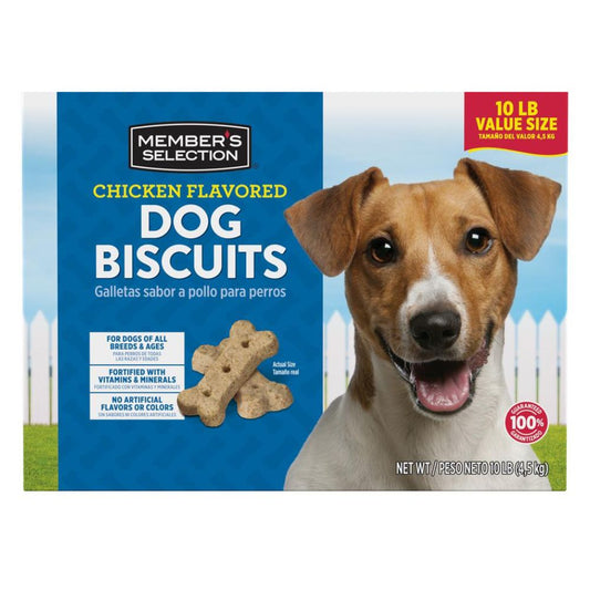 GALLETAS PARA PERROS SABOR POLLO MEMBERS SELECTION 10 LB
