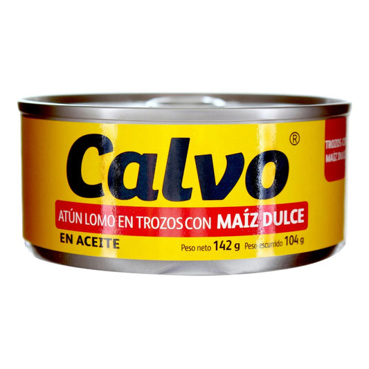 ATUN LOMO EN TROZOS CON MAIZ DULCE CALVO 142 GR
