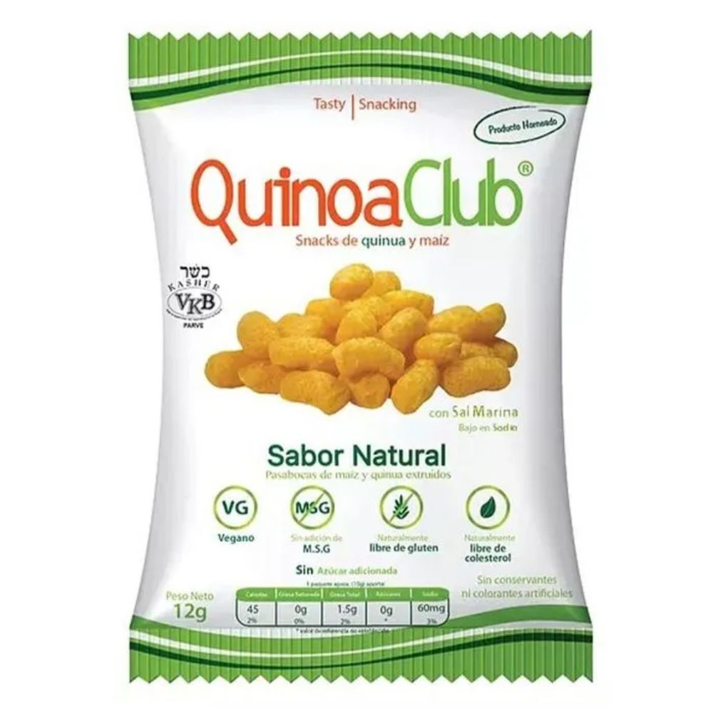 PASABOCAS DE MAIZ QUINOA CLUB 12 GR