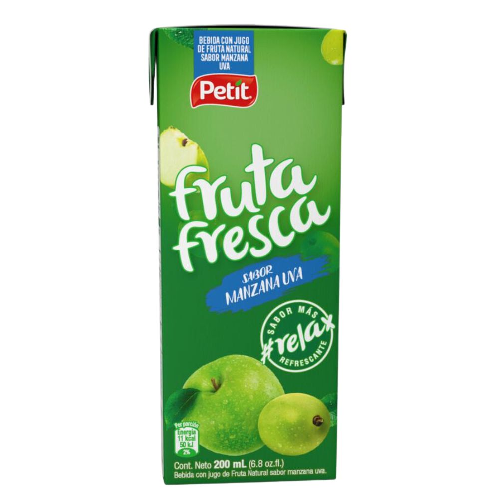 JUGO DE MANZANA Y UVA VERDE PETIT 200 ML