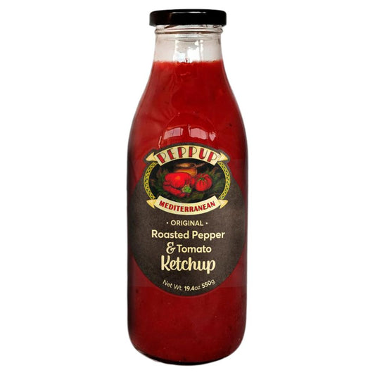 KETCHUP DE TOMATE Y PIMIENTO ASADO PEPPUP 550 GR