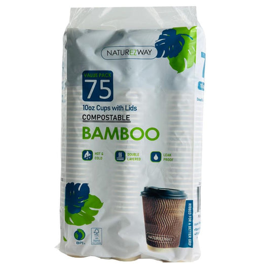 VASOS CON TAPA PARA CAFE 10 OZ 75 UND
