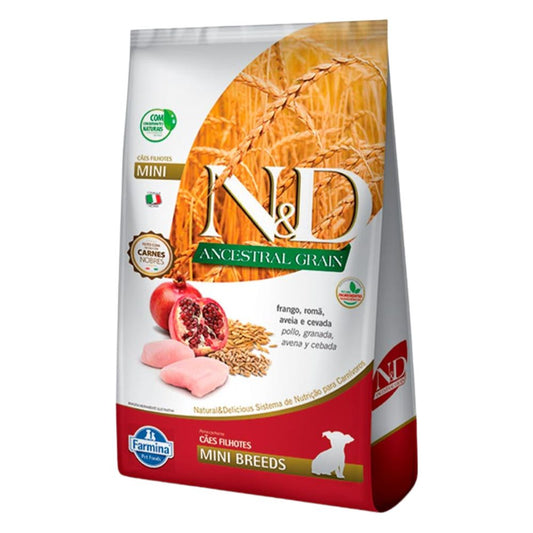 COMIDA DE PERRO CACHORRO MINI SABOR POLLO N&D 2.5 KG