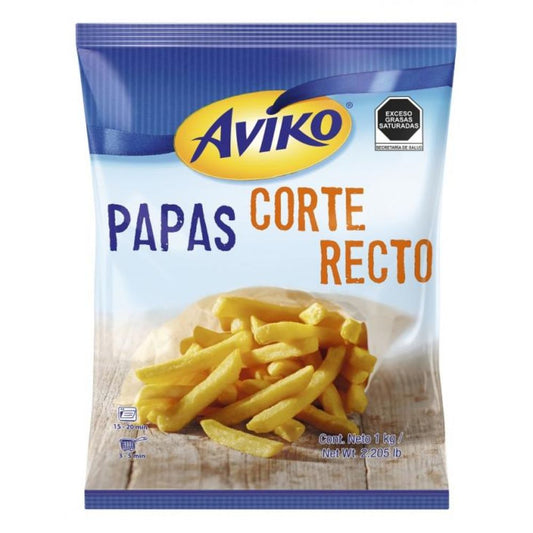 PAPAS FRITAS CORTE RECTO AVIKO 1 KG