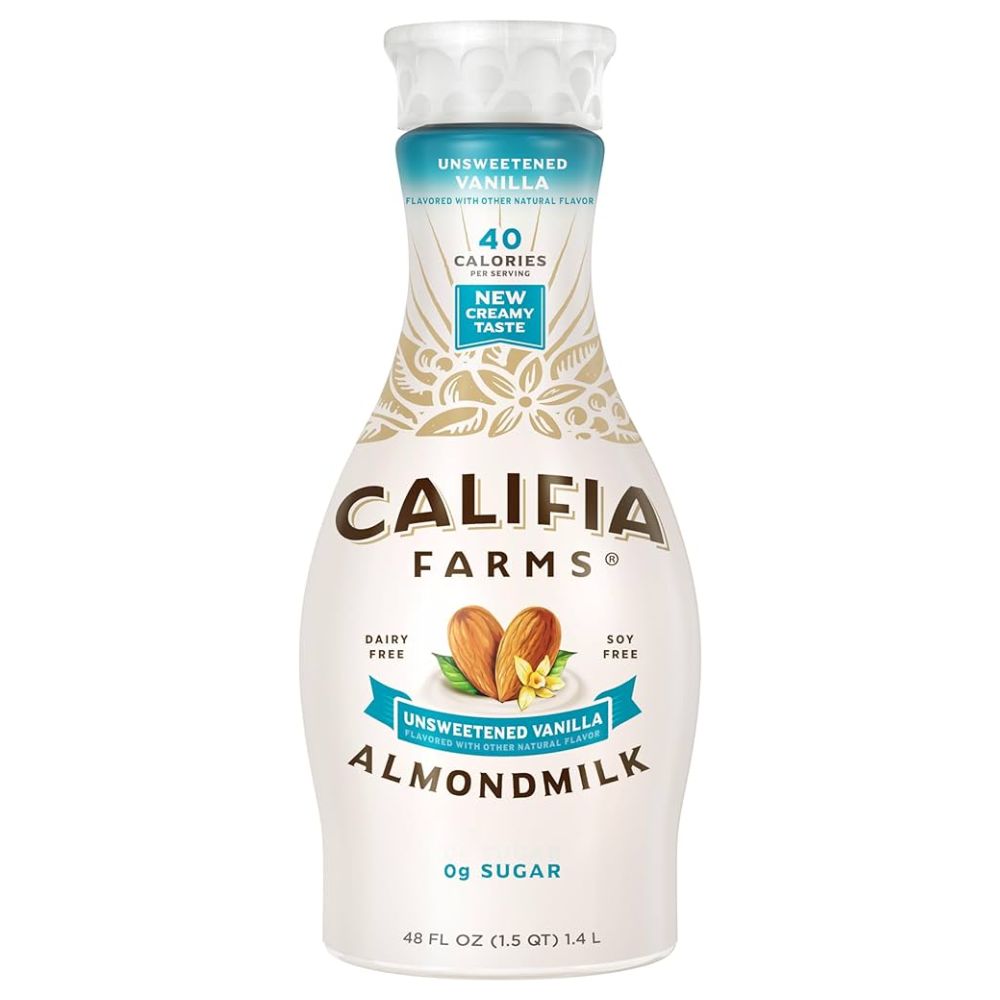 LECHE DE ALMENDRA Y VAINILLA SIN AZUCAR CALIFIA 48 OZ