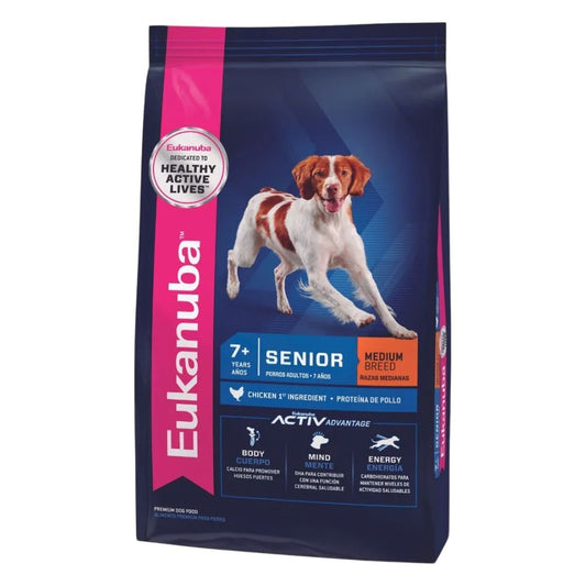 ALIMENTO PARA PERROS RAZAS MEDIANAS SENIOR EUKANUBA 3 KG