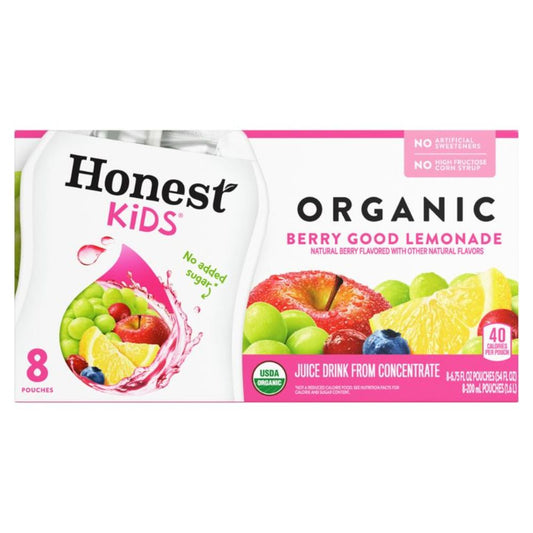 JUGOS ORGANICOS DE LIMONADA Y FRUTOS HONEST KIDS 8 PACK