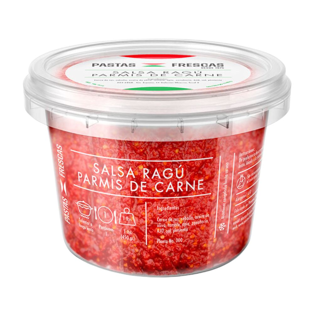 SALSA RAGU PARMIS DE  CARNE PASTAS FRESCAS 354 GR