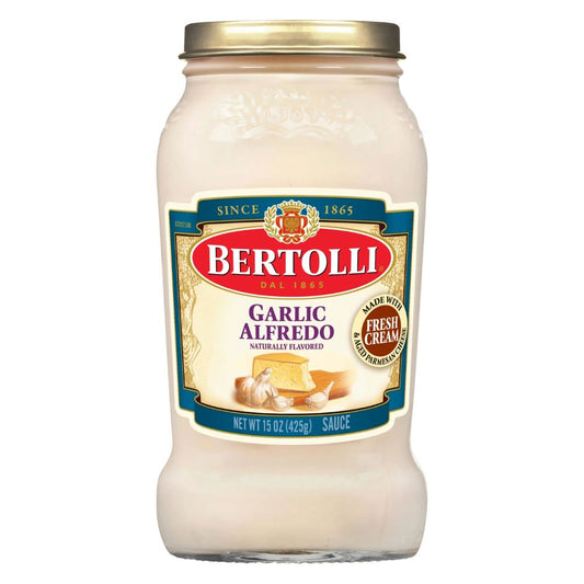 SALSA ALFREDO CON AJO BERTOLLI 15 OZ
