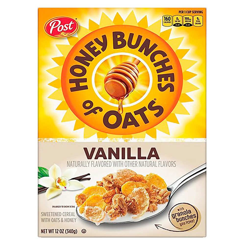 CEREAL HONEY BUNCHES OF OATS VAINILLA POST 12 OZ
