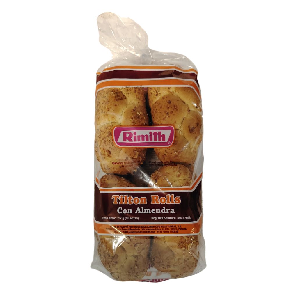 PAN TILTON ROLLS CON ALMENDRAS RIMITH  512 GR