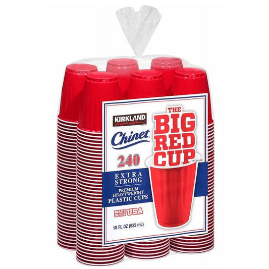 VASOS PLASTICOS COLOR ROJO KIRKLAND SIGNATURE 240 UND