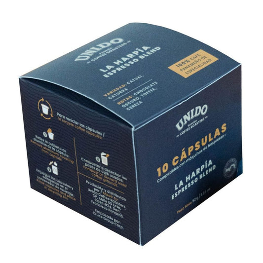CAFÉ UNIDO LA HARPIA EN CAPSULA 10 UND