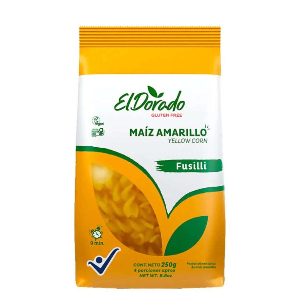 PASTA TORNILLO DE MAIZ AMARILLO EL DORADO 250 GR
