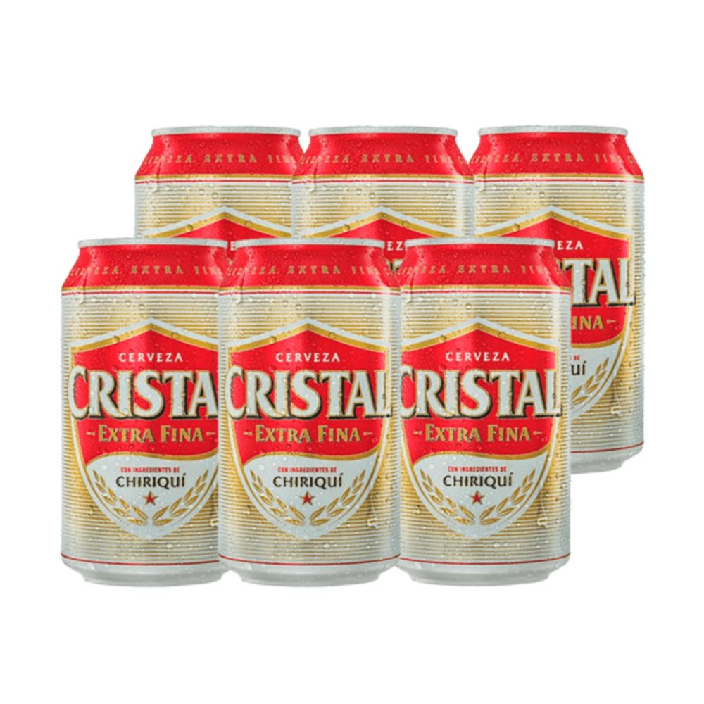CERVEZA CRISTAL EXTRA FINA LATA 6 PACK